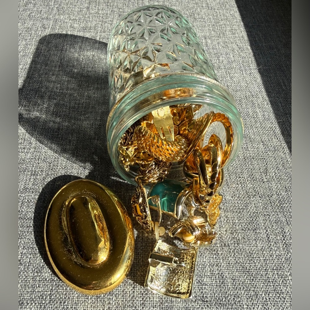 Gold and Silver Toned Vintage Inspired Earrings Mystery Jewelry Jar - Picture 2 of 4